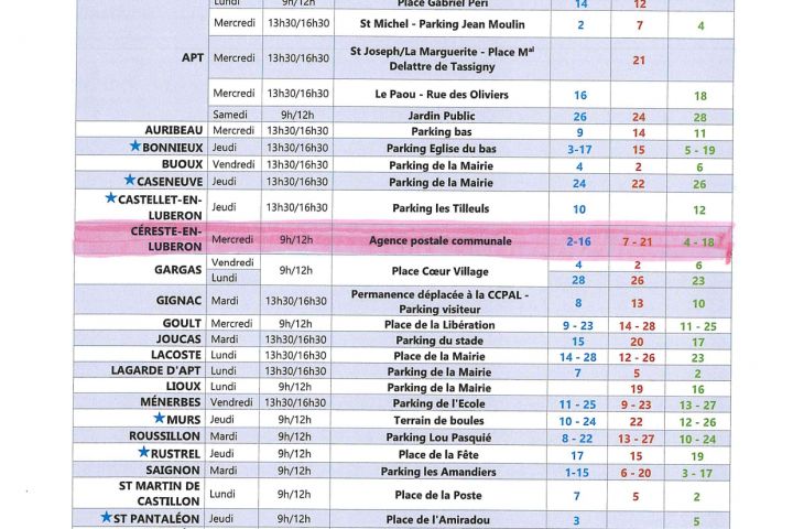 FRANCE SERVICE AGENDA AVRIL MAI JUIN